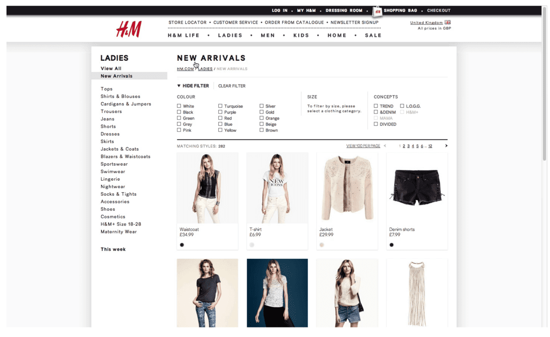 new ecommerce page 